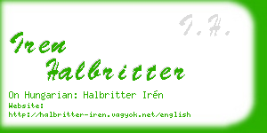 iren halbritter business card